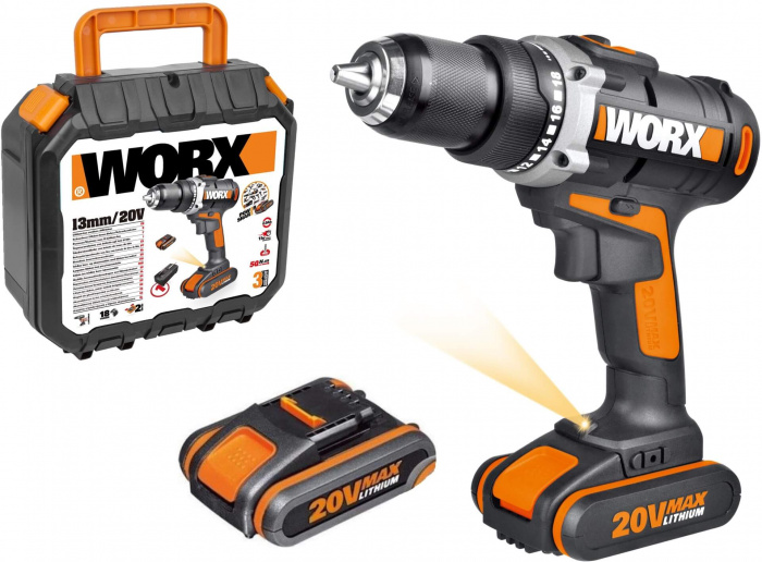Дрель-шуруповерт WORX WX183 20V 50Нм